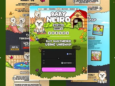 #BabyNeiro Memecoin Website blockchain website crypto token crypyo website meme website memecoin website ui design uiux user interface web3 website website design