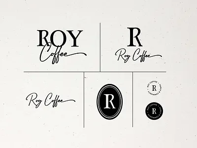 Roy Coffee Brand Logo Identity brand identity brand identity system branding identity logo logo design