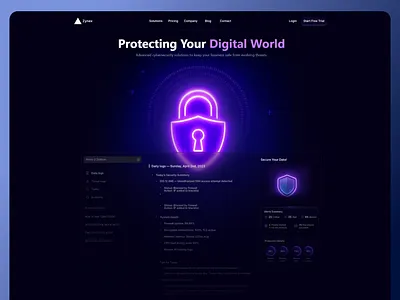 Free Cyber Security Website Template – React & Tailwind CSS animation designsystem freedownload freetemplate frontend graphic design landingpage modern modernui motion graphics react reactjs startup tailwindcss template ui userinterface ux webdesign websitetemplate