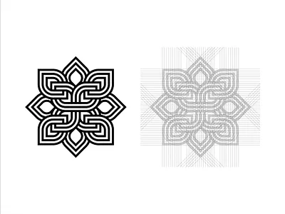 Locked Leaves beauty branding floral flower graphic design illustration leaf lines logo mandala mark minimal nature salon spa symbol vector