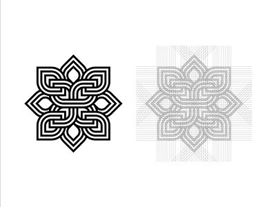 Locked Leaves beauty branding floral flower graphic design illustration leaf lines logo mandala mark minimal nature salon spa symbol vector