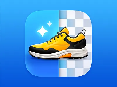 Background remover iOS Icon design ai app icon design background remover background remover app icon design erase app icon illustration ios icon ios icon design ios26 iphone icon iphone icon design remover app icon shoe transparent background