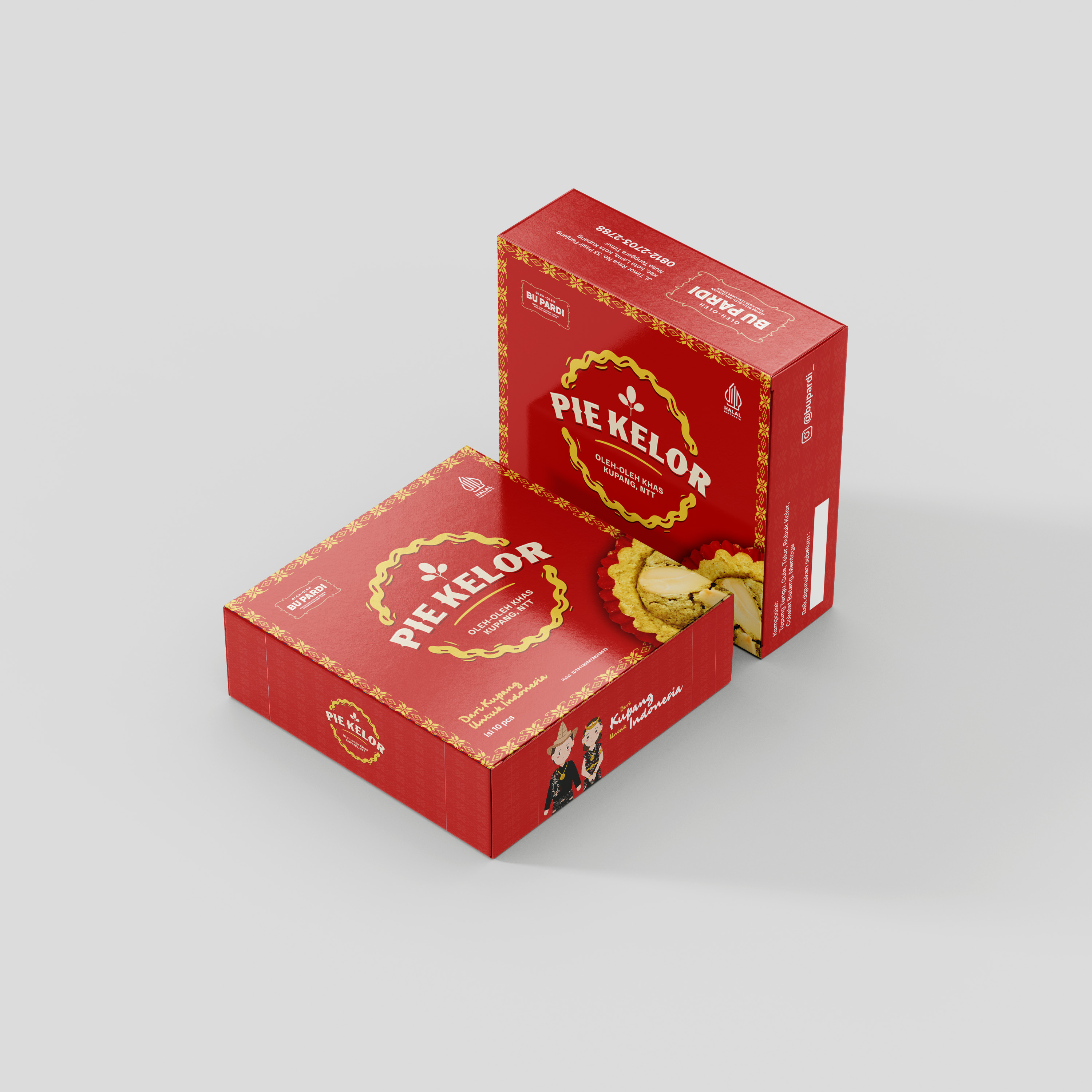 Pie Kelor Khas Kupang graphic design illustration kupang logo logo design packaging pie