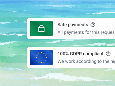 Trust Callouts — Logistics SaaS UI Elements card layout dashboard design design system gdpr logistics minimal ui saas ui security design trust ui ui elements