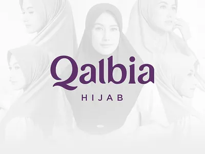 Qalbia Hijab fashion golden ratio hijab hijab logo iconic logo logo design logotype typography