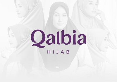 Qalbia Hijab fashion golden ratio hijab hijab logo iconic logo logo design logotype typography