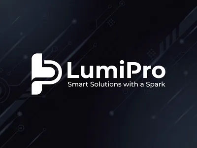 LumiPro Logo design abastract logo branding design graphic design icon logo lp letter monogram tech vector