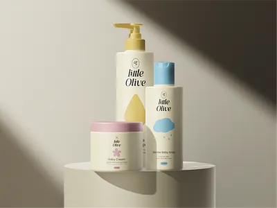 Little Olive - Baby Care Packaging baby care branding graphic design packaging