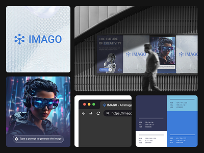 AI Branding for Image Generator ai ai branding artificial intelligence blue brand design brand guidelines brand identity branding graphic design image generator logo logo concept machine learning modern professional saas technology design vector visual identity