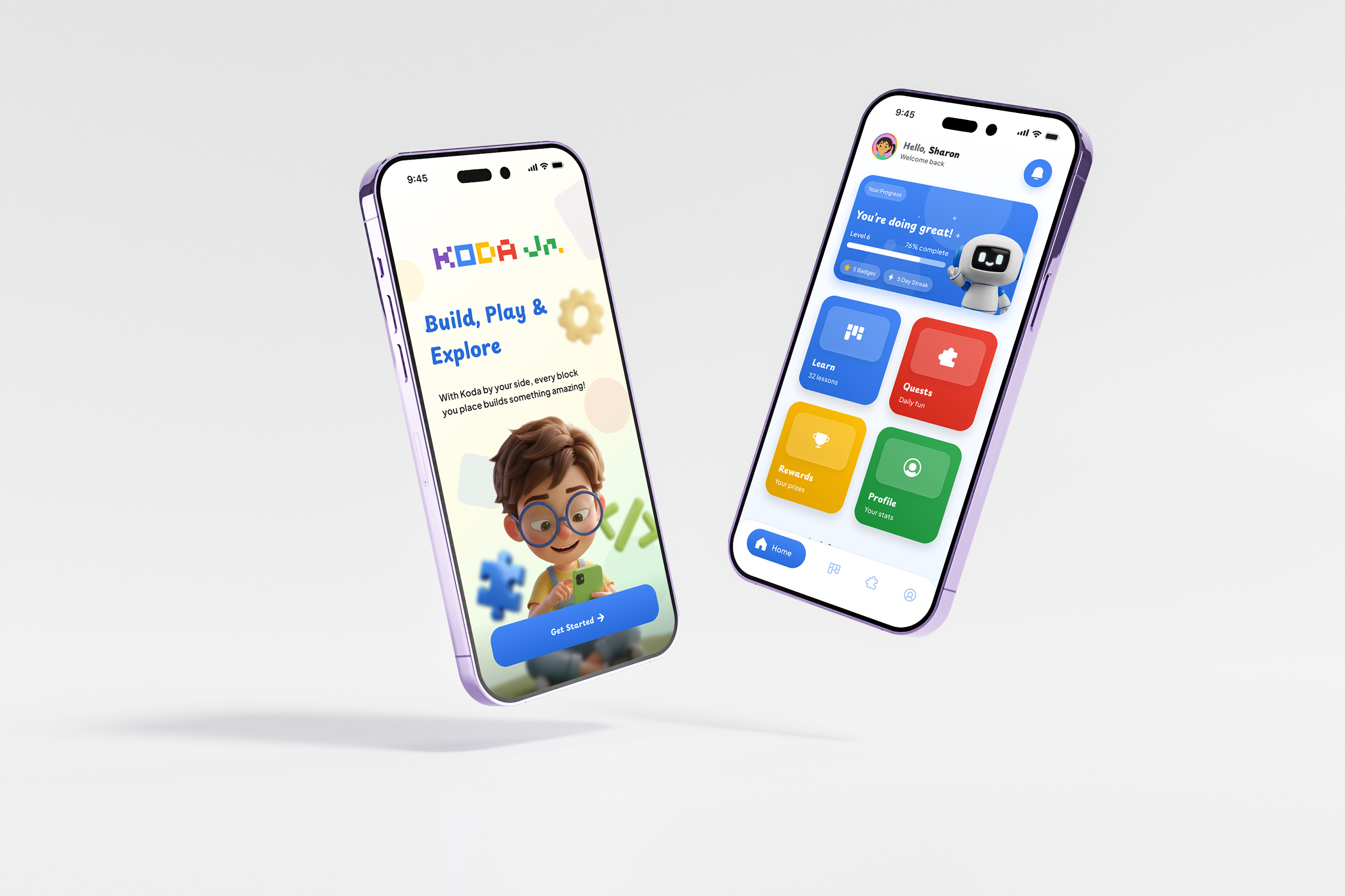 Kids Coding App - Koda Jr. children app coding coding app coding for kids e learning educational google graphic design kids kids app kids code kids coding app learning mobile app mobile app design product design ui ui design uiux