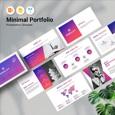 SIMPLIFY Minimal Presentation Template agency animation architecture branding business business template corporate deck design graphic design illustration lookbook minimal portfolio powerpoint presentation simple slide template ui