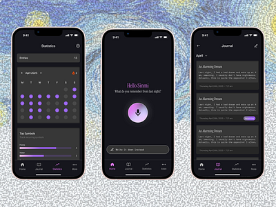 Dreamnote - An AI Dream Journal app design dre product design ui ux