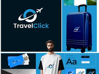 Travel Click – Modern Travel Agency Logo Design wanderlust branding