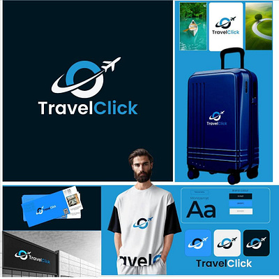 Travel Click – Modern Travel Agency Logo Design wanderlust branding