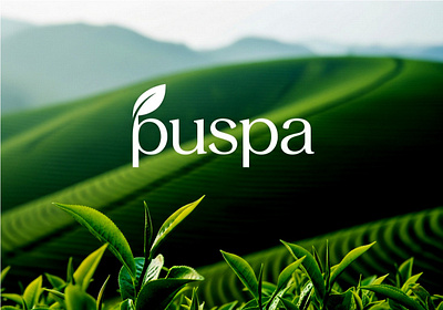 Puspa organic logo design. branding graphic design logo