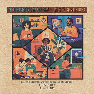 Event Advertisement - Online Chat graphic design