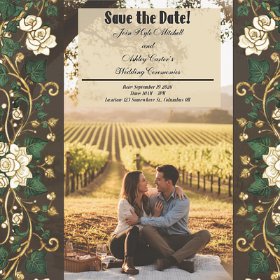 Save the Date Advertisement graphic design