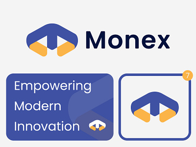 Monex – Modern Innovation Symbol Logo abstract logo brand identity branding design fintech logo futuristic logo geometric logo innovation logo logo logotype m lettermark m logo minimal logo modern logo professional logo software logo startup logo tech logo