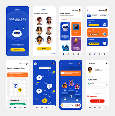 KIDS CODING MOBILE APP ui