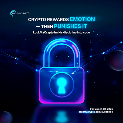 Lockmycrypto Social Media Poster design advertizing app branding crypto graphic design social media ads typography ui