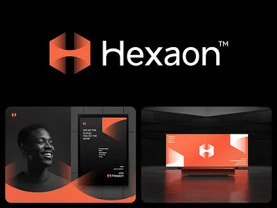 Hexagon logo, Branding app logo brand guide brand identity dark theme geometric logo gradient logo graphic design h h logo h logomark letter h logo logo designer logotype modern saas logo software logo tech logo unique logo visual identity