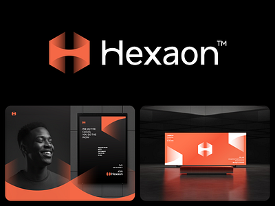 Hexagon logo, Branding app logo brand guide brand identity dark theme geometric logo gradient logo graphic design h h logo h logomark letter h logo logo designer logotype modern saas logo software logo tech logo unique logo visual identity