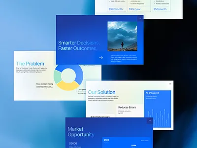 AI SaaS Pitch Deck Design ai design ai startup investment deck modern gradient pitch deck presentation design saas design saas platform slide design startup deck tech design ui wingly