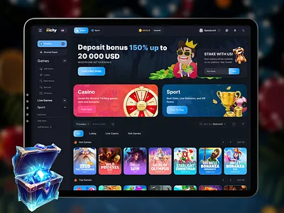 iitchy - Casino & Sports Dashboard UI Design casino dashboard casinoui gambling dashboard gamingdashboard moderndashboard onlinecasino sports sportsbettingdesign