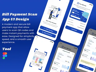 Bill Payment Scan App UI Design bill payment app clean design contactless payment digital wallet figma design finance app design fintech app fintech innovation minimal ui mobile app concept mobile banking modern app ui payment interface qr code payment scan and pay secure payment smart payment transaction app ui ux design user friendly design