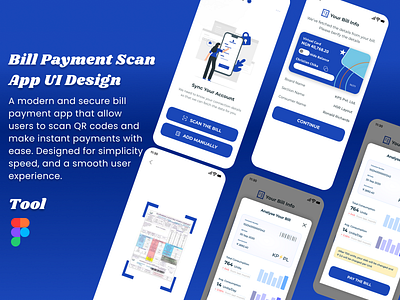 Bill Payment Scan App UI Design bill payment app clean design contactless payment digital wallet figma design finance app design fintech app fintech innovation minimal ui mobile app concept mobile banking modern app ui payment interface qr code payment scan and pay secure payment smart payment transaction app ui ux design user friendly design