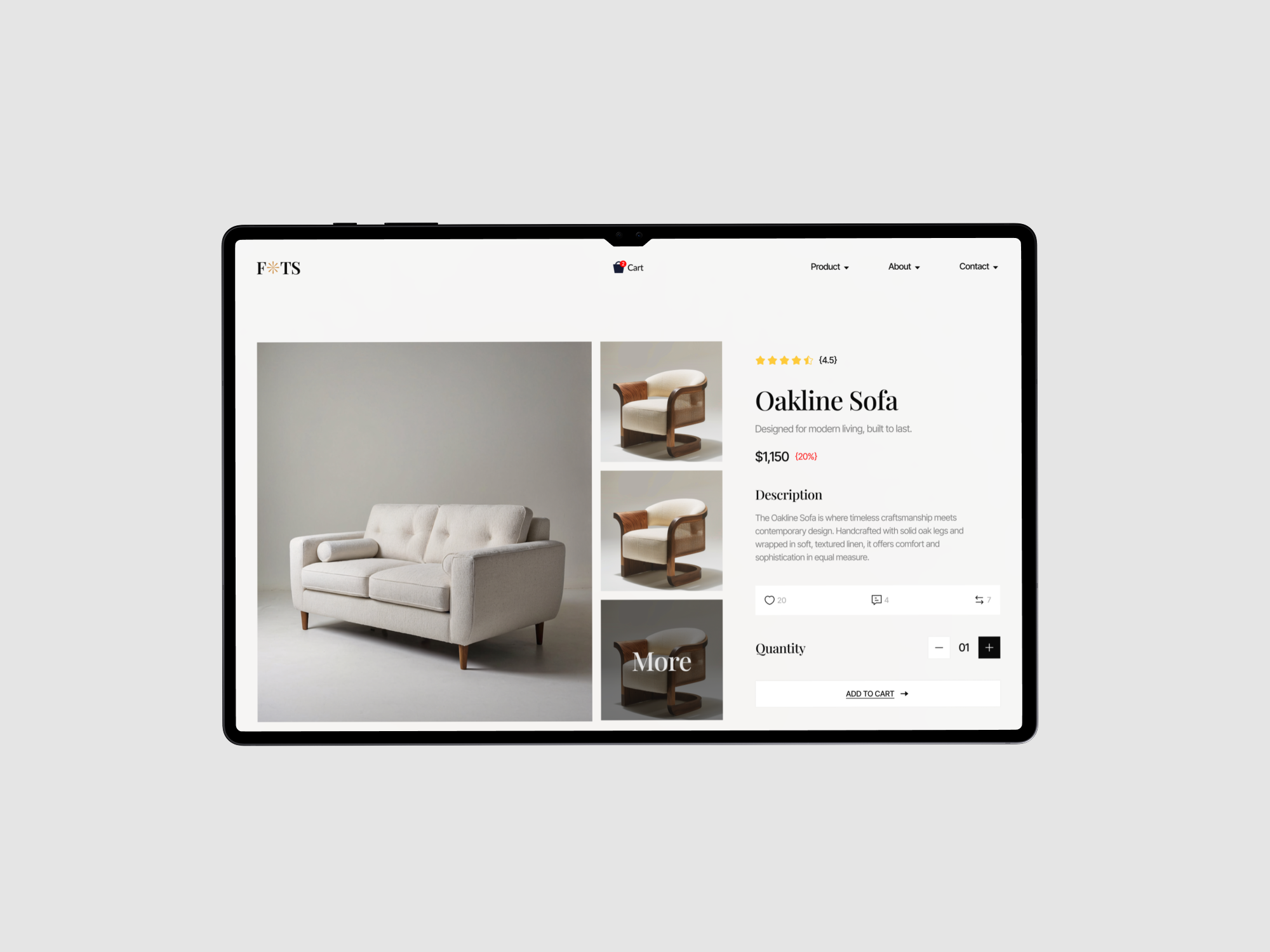 Product & Product Details Page Design interface product service startup ui ux web