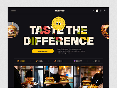 Restaurant Website UI animation food food and restaurant food delivery food website landing page restaurent ui uiux web web design website