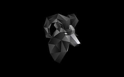 Goat geometric logo design branding design geometric logo goat logo logo polygonal logo sheep logo