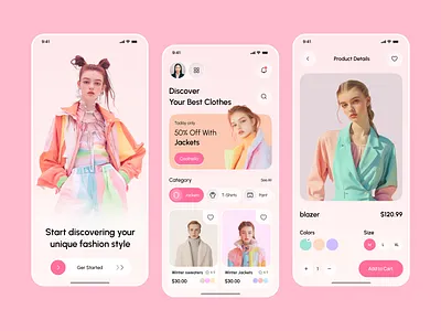 E-Commerce Fashion App Design app screen beauti app ecommerce app ecommerce ui fashion fashion app fashion ecommerce fashion mobile fashion mobile app fashion store marketplace mobile mobile app design mobile app ui online shoping onlineshop shop store shopify shopping stylish