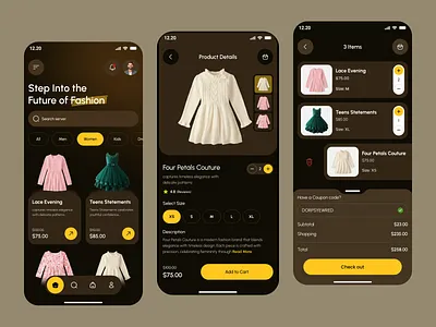 Fashion E-Commerce Mobile App animation app design buy clean ecommerce ecommerce app fashion fashion app fashion brand item list mobile design online store onlineshop saas shopping ui ui design ux