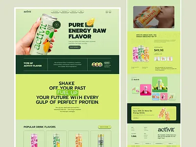 Shopify Drink Website beveragebrand ecommerce energydrink healthylifestyle landing page shopify shopify store shopify website shopifyexpert ui ux website