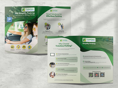 Brochure Design for Ticketless Parking brand branding brochure brochure design car design digital digital art flyer flyer design graphic design identity branding illustration marketing collateral marketing material minimal modern professional