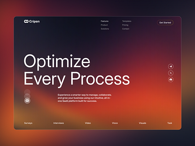 Cripen AI Website ai aianalytics brand research landing page marketing modern product research saas saas landing page ui ux web design website