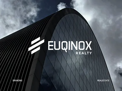 Euqinox-Real Estate/Property Logo And Branding Design. 3d branding construction logo corporate branding e letter logo euqinox real estate graphic design logo logo design minimal brandign minimal branding modern logo munpixel property logo real estate real estate bradngin realty logo ui