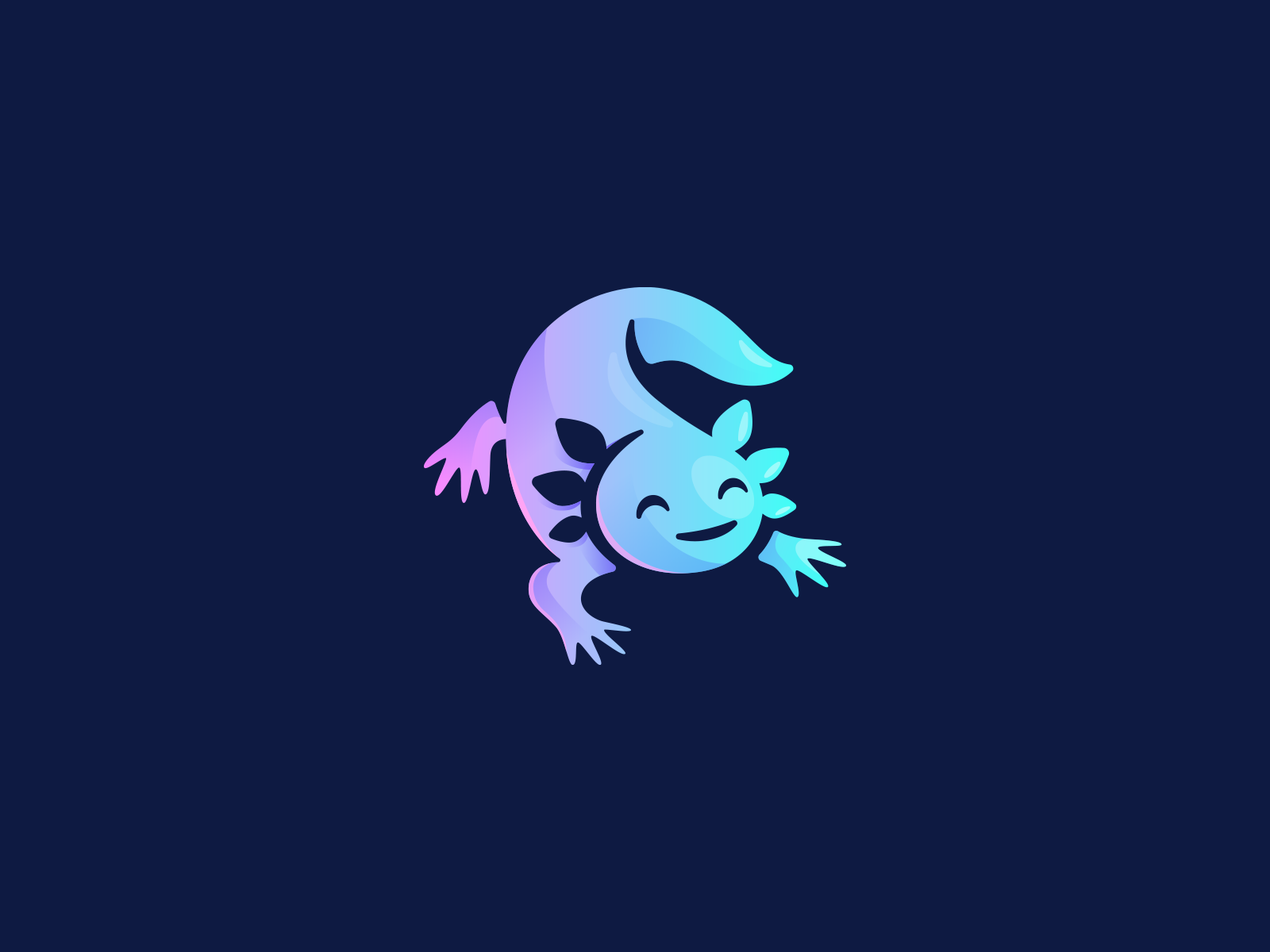 Axolotl logo animal logo axolotl brand brand designer branding branding designer design elegant gradient logo graphic design logo logo design logo designer logodesign logodesigner logotype modern negative space logo