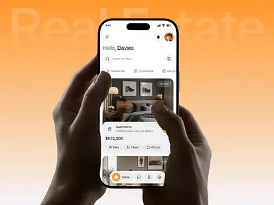Real Estate Mobile App UI app design application eal estate mobile app graphic design home home screen house ios app mobile app mobile ui product property finder app proptech real estate real estate design real estate ui real property ui
