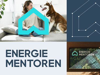 Energie Mentoren | Clean Branding for Smart Home Energy Solution brand identity branding clean energy design eco logo energie mentoren energy company design energy innovation green tech logo logo design logo identity minimal logo modern identity renewable energy smart home branding solar brand sustainable brand sustainable living visual identity
