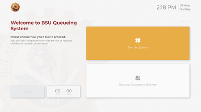 [REDESIGNED]BSU Queueing System – Kiosk Experience branding design graphic design illustration logo minimalist ui uiux ux website