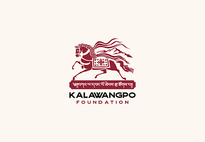 Kalawangpo Foundation Logo art direction brand specialist branding foundation graphic design horse illustration india logo logo design strength