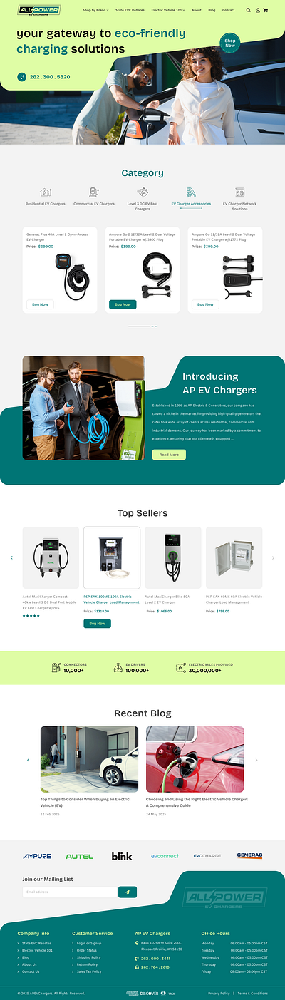 EV Charger / Ecommerce Website ecomerce website electric vehicle evchargers