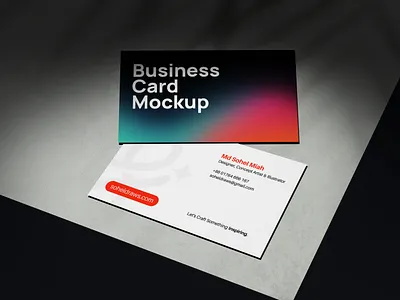 Minimal Business Card Mockup Template branding business card mockup design graphic design mockup template design