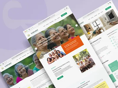 Eldernest- Website Design animation app design branding designing elder care elderly care webite graphic design redesign ui ui design ux ux design web design web designing website website design website designing