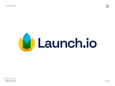 Launch or abstract rocket logo design abstract brand identity branding colorful graphic design grow growth logo launch logo logo logo design minimal modern overlapping rocket