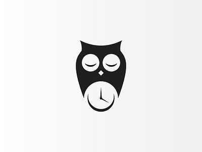 Sleepy Owl Time Logo Design bird bird logo branding clock design icon logo logo collection logo design logomark owl owl icon owl night owl time logo owl watch sleepy owl time watch store