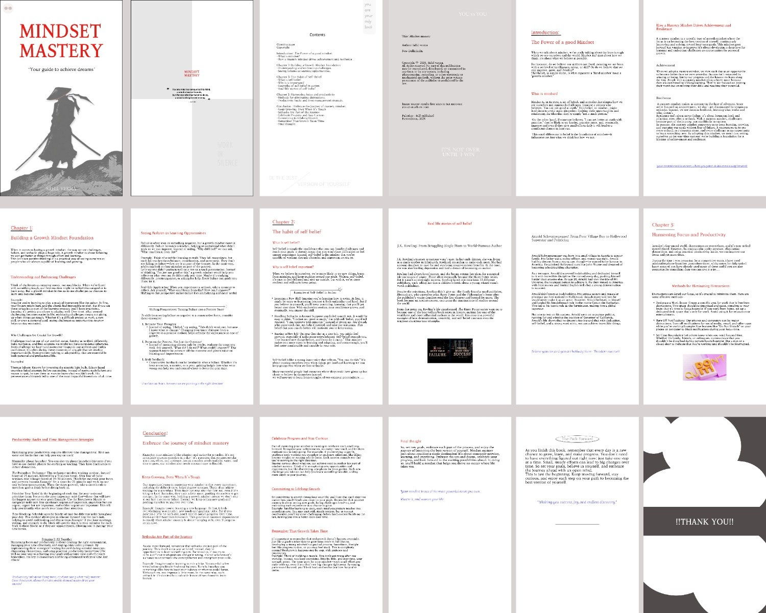 MINDSET MASTERY - A Guide to achieve dreams app book design branding design graphic design illustration logo typography ui ux vector